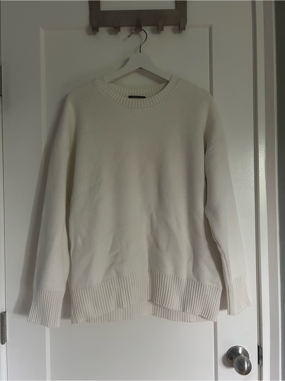 White Knit Pullover Sweater